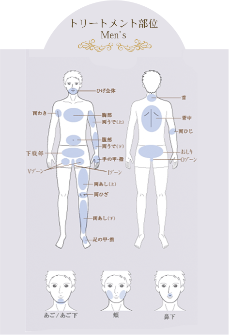 メンズ脱毛メニュー